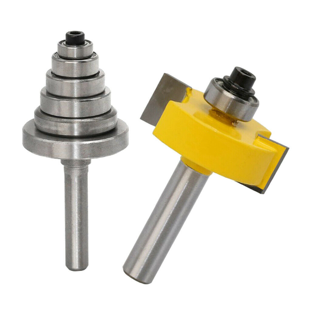 8 Mm Rebate Cutter With 6 Bearing Sets 3/8 '', 1/2 '', 5/8 '', 3/4 '', 7/8 ''