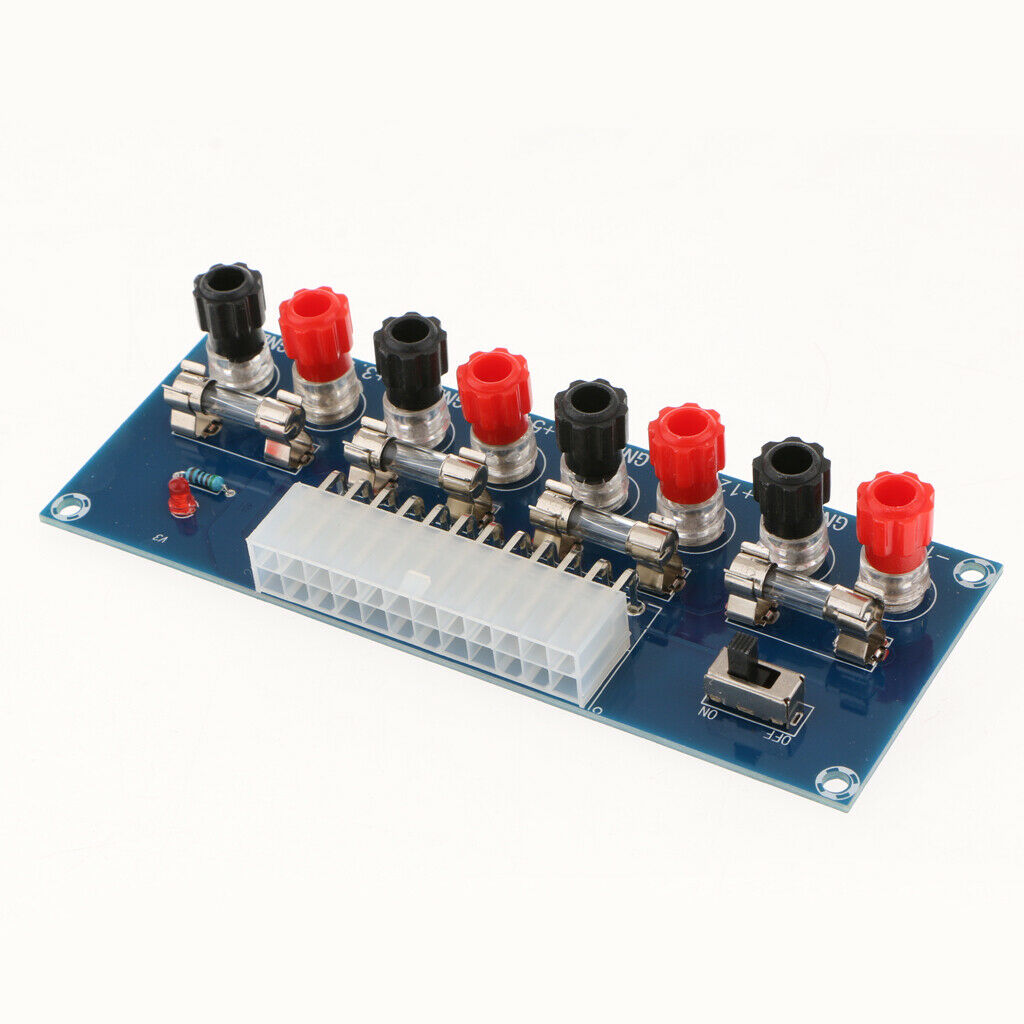 24-Pins ATX Benchtop Power Board Computer Power Supply Breakout Module Adapt