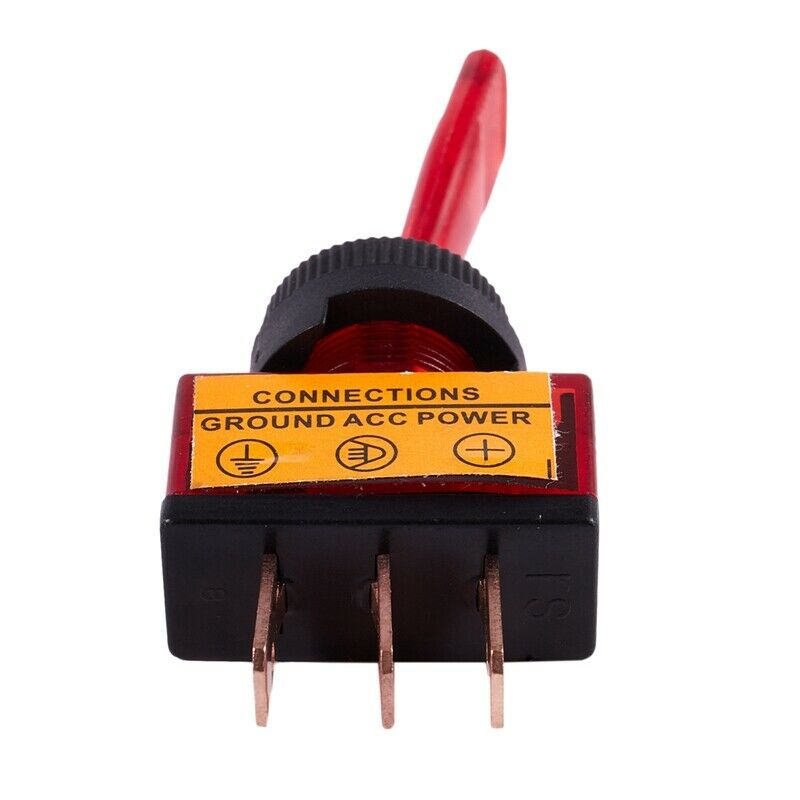 4PC 12V DC 20A LIGHT ILLUMINATED TOGGLE SWITCH CONTROL CAR BOAT DASH SPST ON/OE8