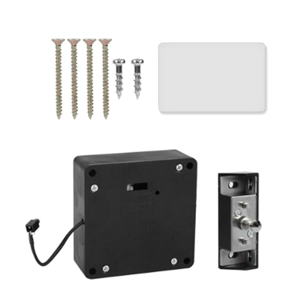 Electronic ABS Plastic Cabinet Lock Kit Set, Hidden DIY Lock for Wooden Cabinet