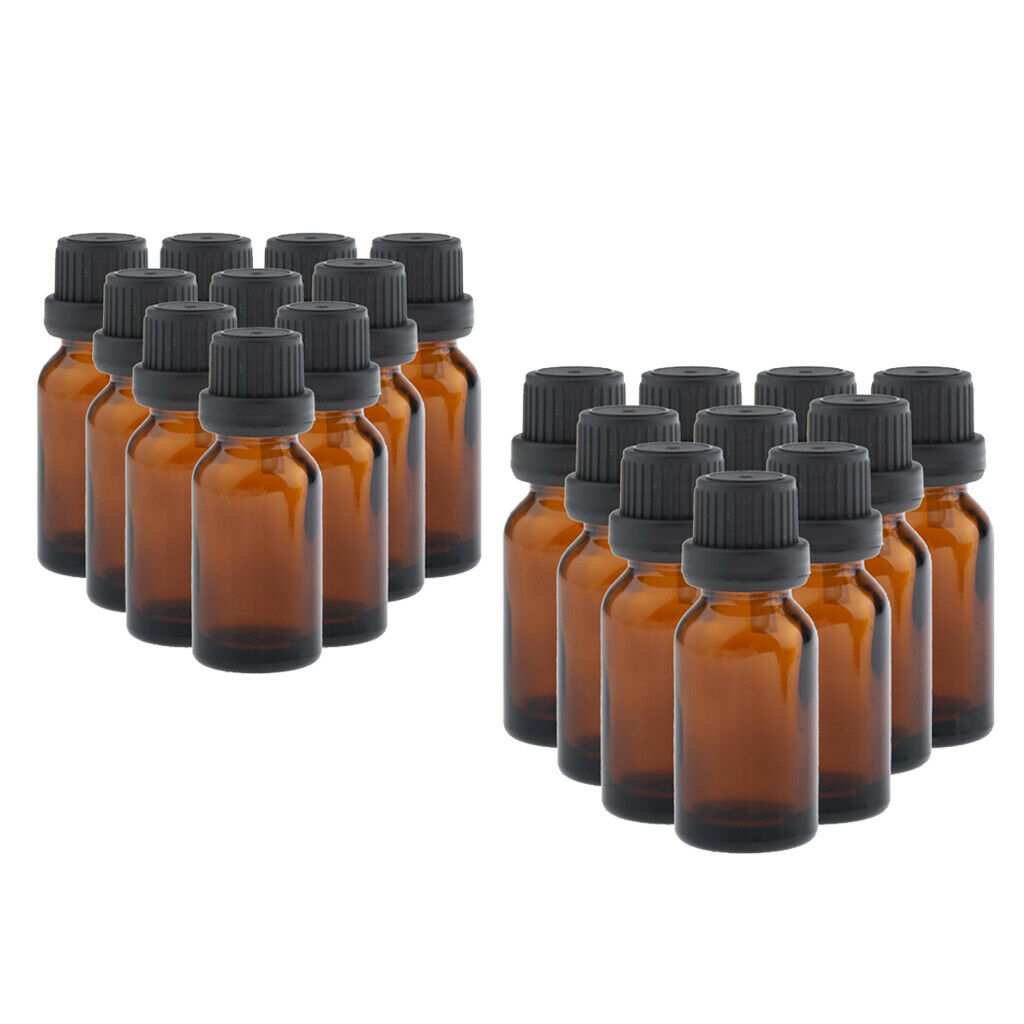 20x Essential Oil Bottle 10ml&15ml Euro Droppers Mini Makeup Liquid Vials