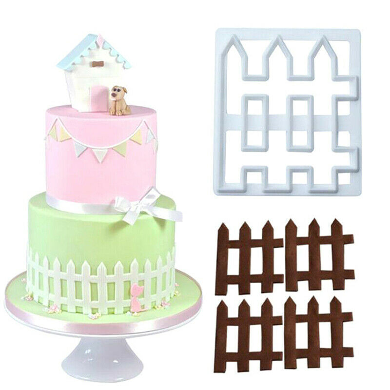 Fence Design Plastic Fondant Cutter Cake Mold Fondant DIY Decorating Tool.l8