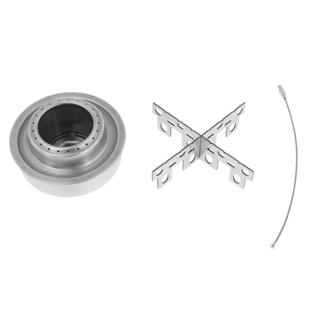 Prettyia Mini Alcohol Stove & Rack Combo Set Camping Hiking Picnic Cooking