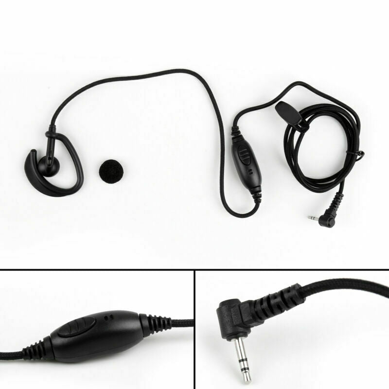 5Pc 2.5mm Ear-Hook Nylon Headset P Mic For  T6200 T6220 80 Radio  UA