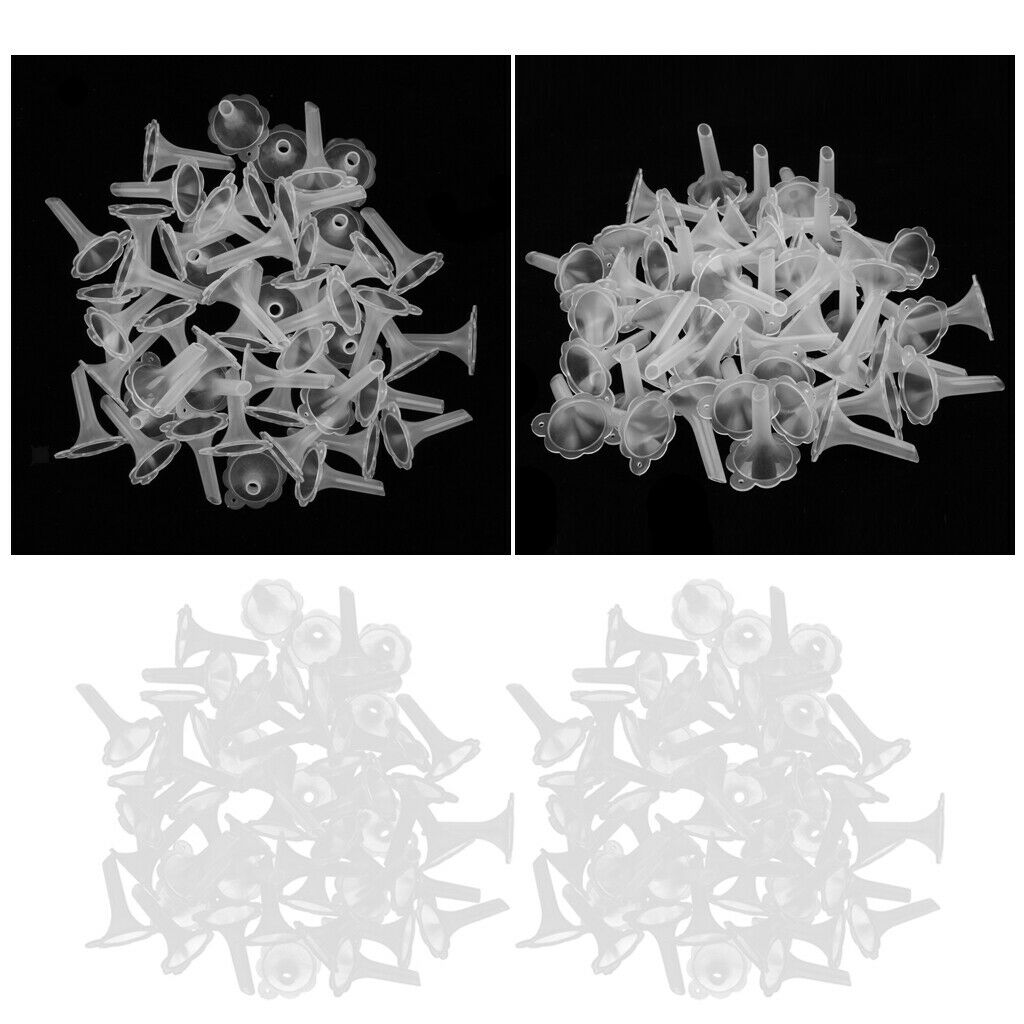 100X Plastic Mini Funnels for Filling Perfume Diffuser Bottles Liquid Oils