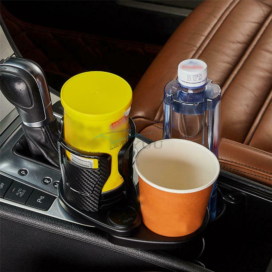 1PC Adjustable 2-in-1 Multifunctional Carbon Fiber Exterior Car Seat Cup Holder