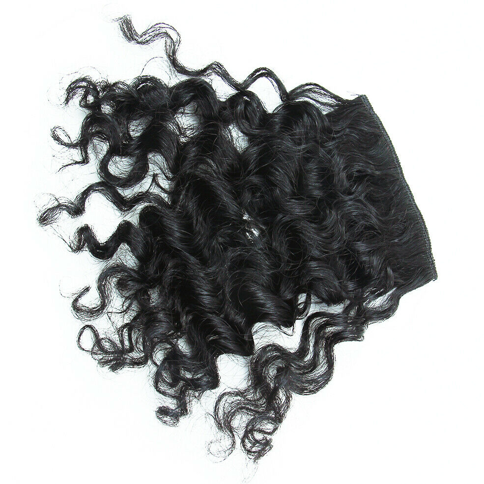 100% Remy Human Hair Curly Bangs Clip in Front Fringes Afro Hairpiece Extensions