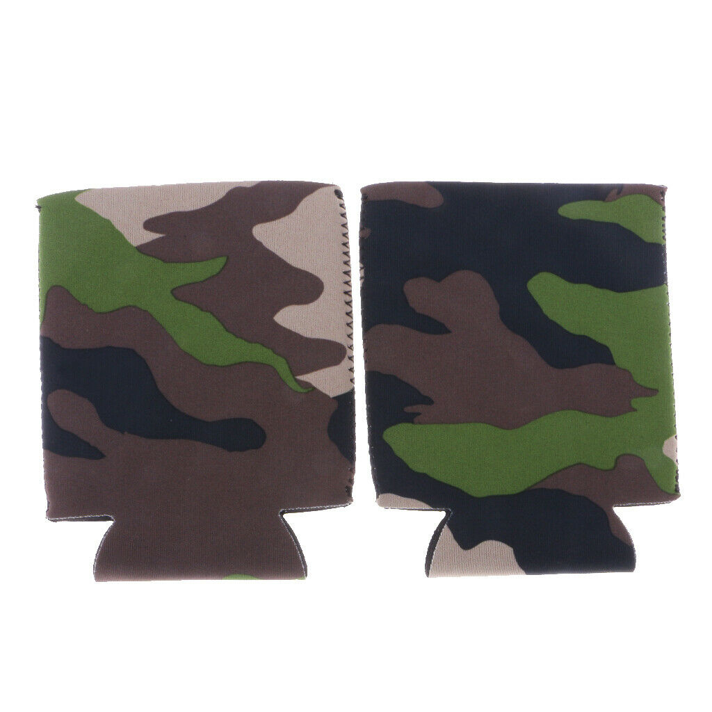 10pcs Camouflage Bottle Can Soda Drink Cooler Beverage Holder Wedding Favor