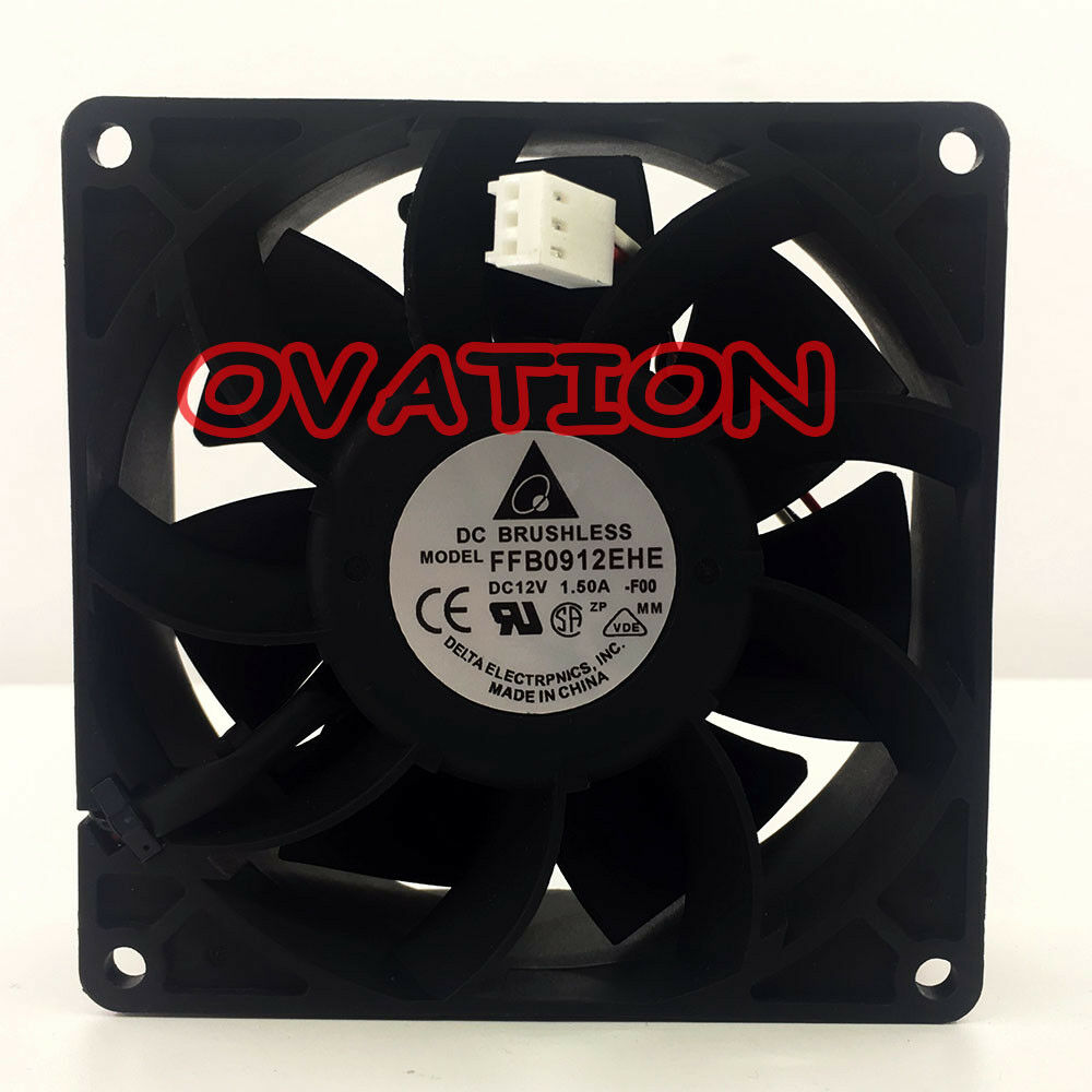 For DELTA FFB0912EHE Strong wind Double ball cooling fan DC 12V 90*90*38mm 3pin