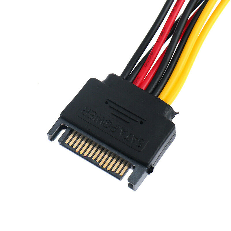 15Pin Male to 2 x 15Pin Female Adapter Sata Power Cable 90 Degree For H.l8