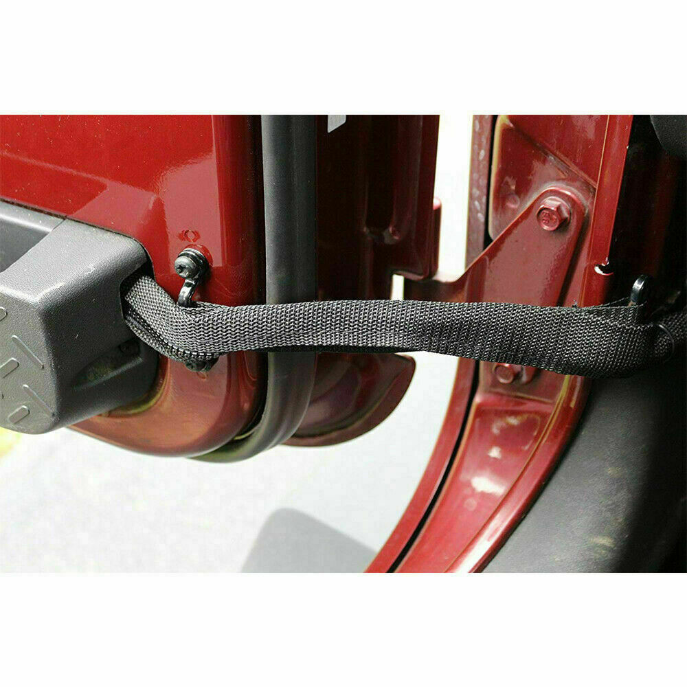 Black Door Limiting Straps Wire Protecting Harness for Jeep Wrangler JK 2007-17