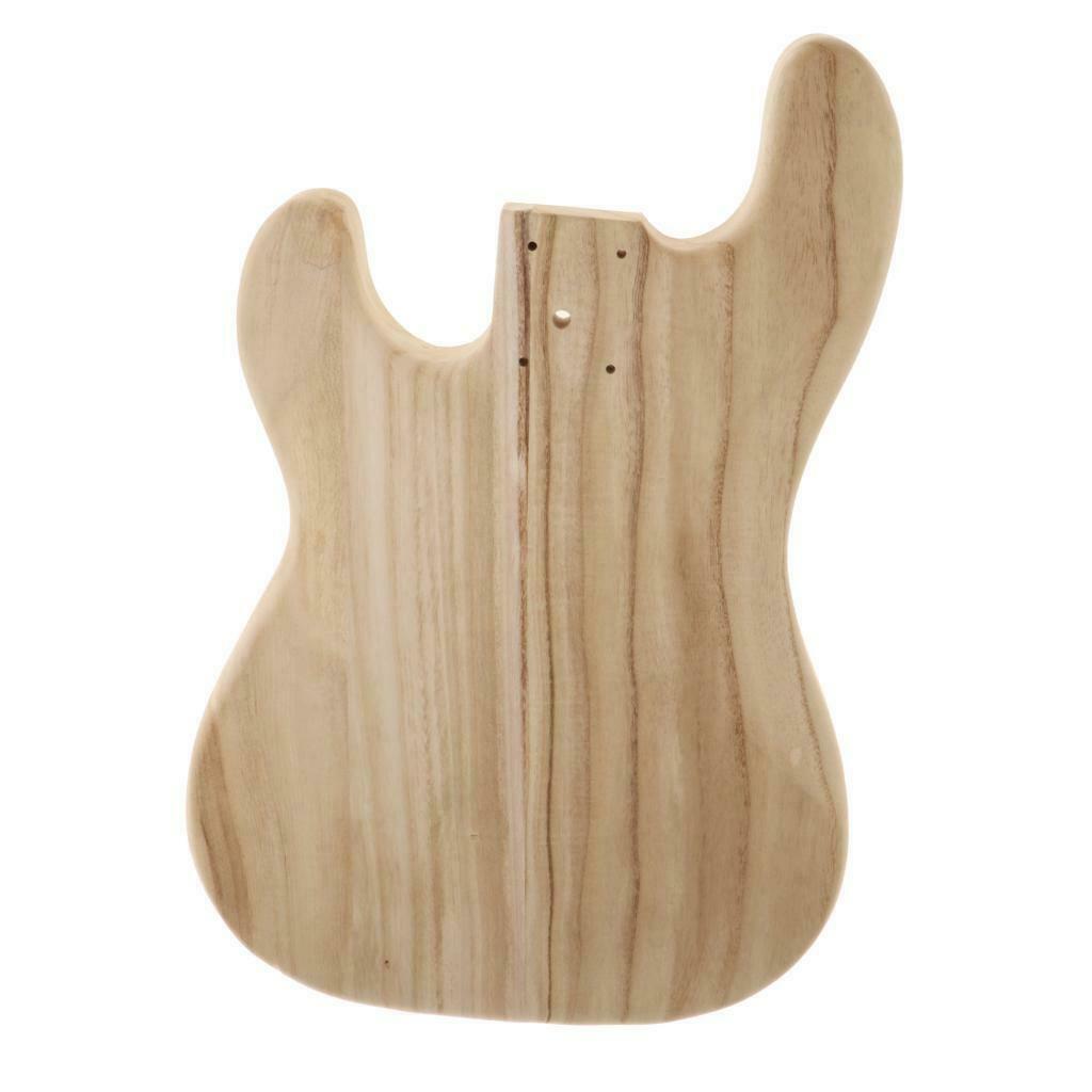 Bass DIY Kit Solid Maple Body Unfinished for PB Bass Electric Guitar Replacement