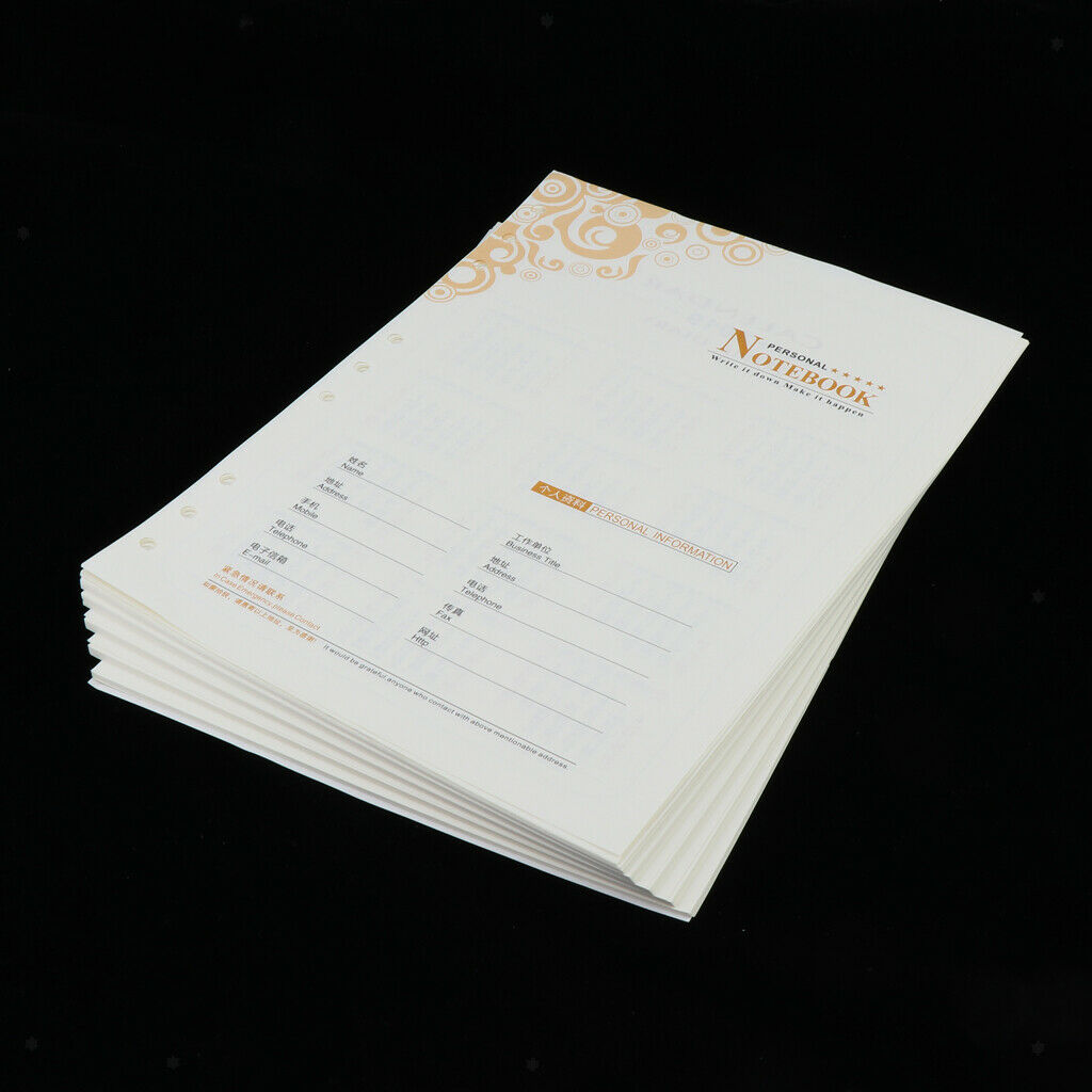 Refillable paper inserts for notebook binders B5-80 sheets - lined