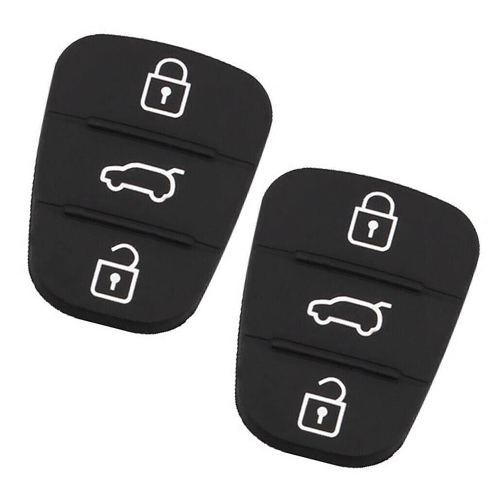 2Pcs 3-Button Smart Remote Door Lock Key Shell Cover For Hyundai I30 Kia K2