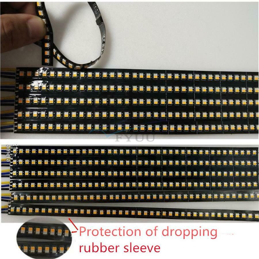 2 Pieces Amber \ Blue Waterproof 180° Vehicle LED Turn Signal Light Strip Lamp