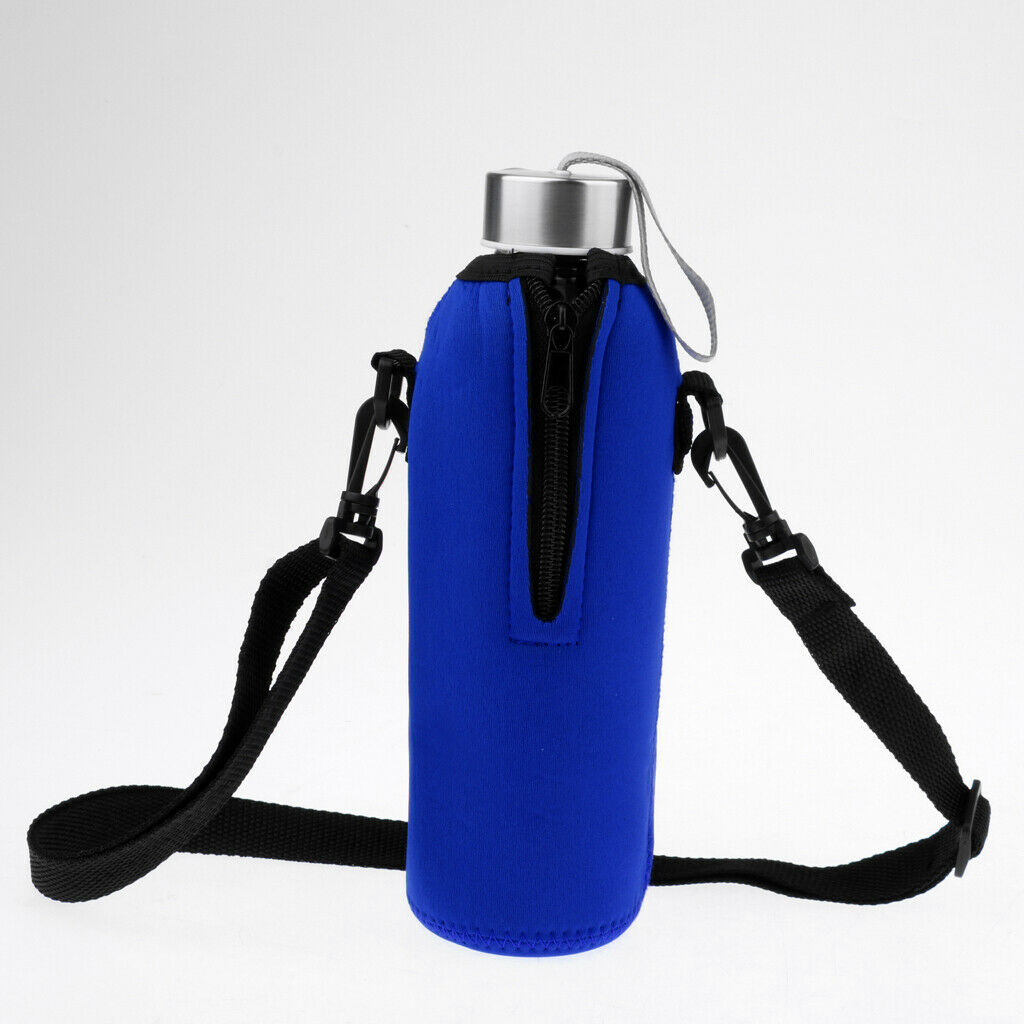 2X Sports Water Bottle Holder Water Bottle Sleeve with Adjustable Straps Blue