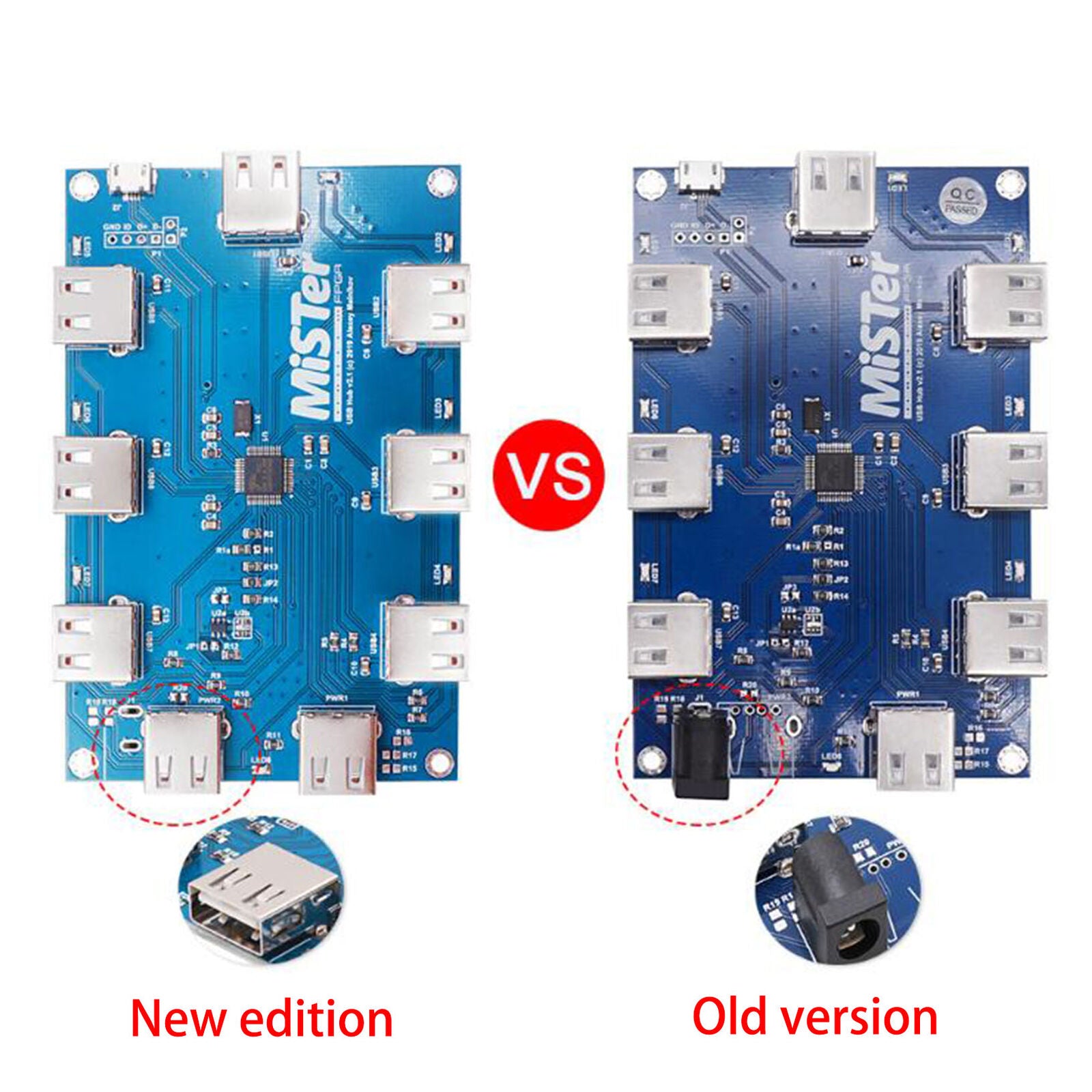 Suitable for Mister USB Manual Solde Hub V2.1 Board for Mister Fpga 7 USB