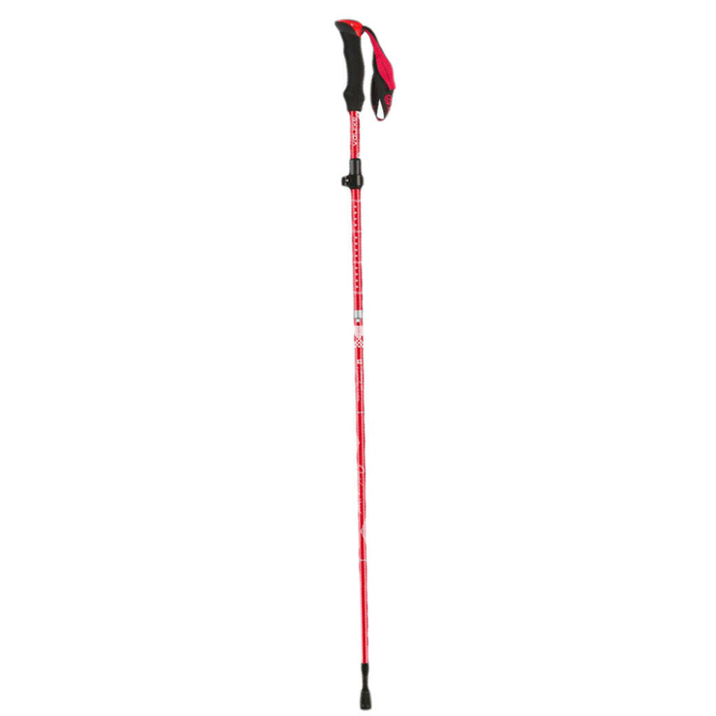 Collapsible Telescopic Hiking Trekking Pole Adjustable Walking Stick Red