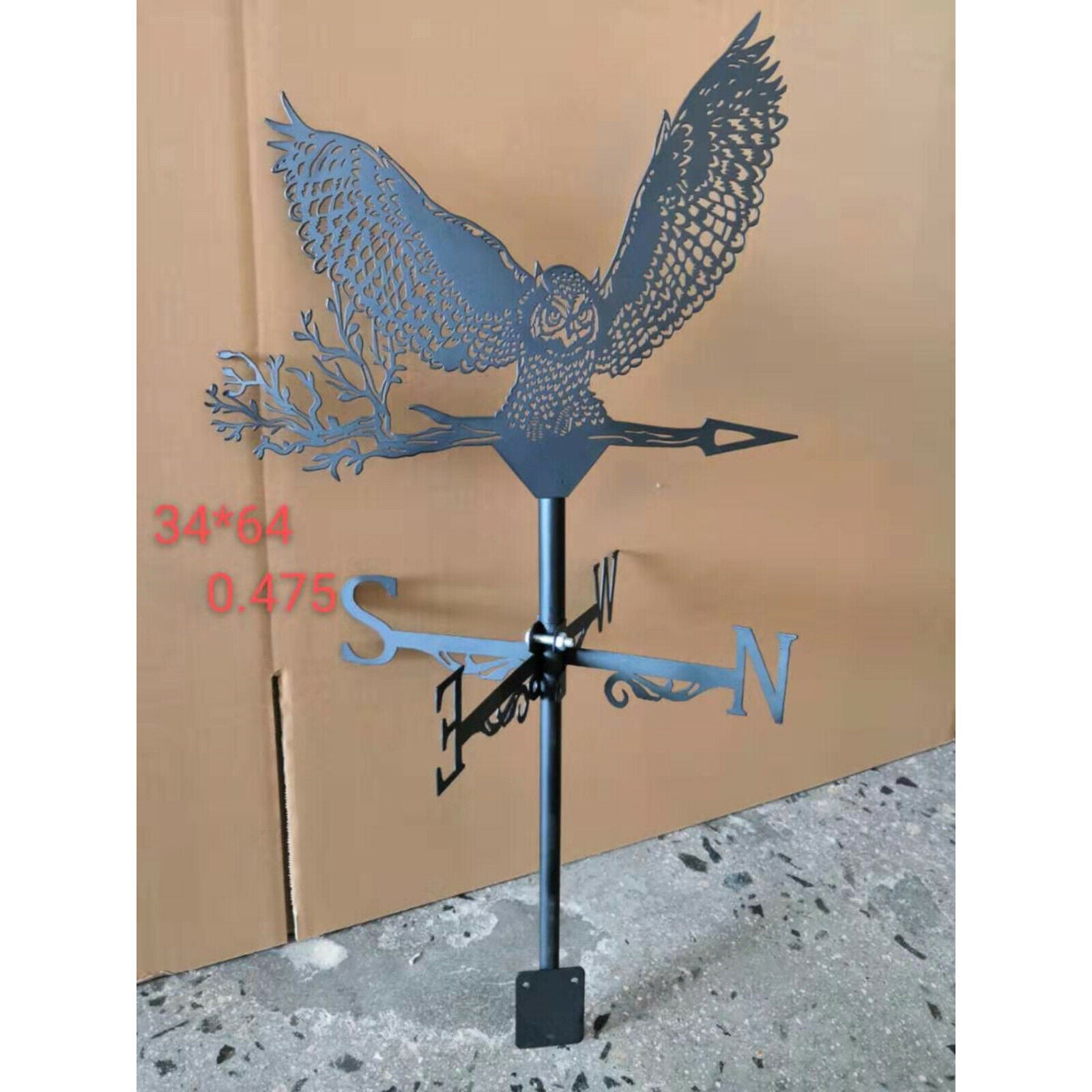 Iron Craft Weather Vane with Animal Windmills Decorative Garden Weathervane
