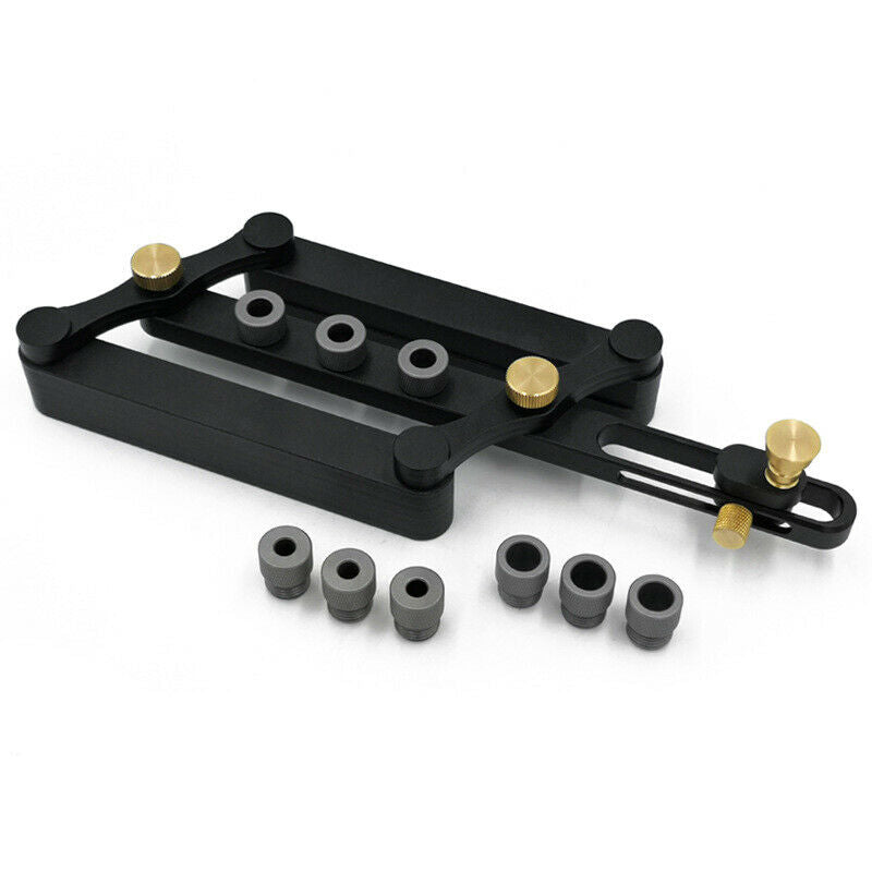 Adjustable Positioning Fixture Drill Guide for Woodworking Tools 6/8/10mm HoleX4