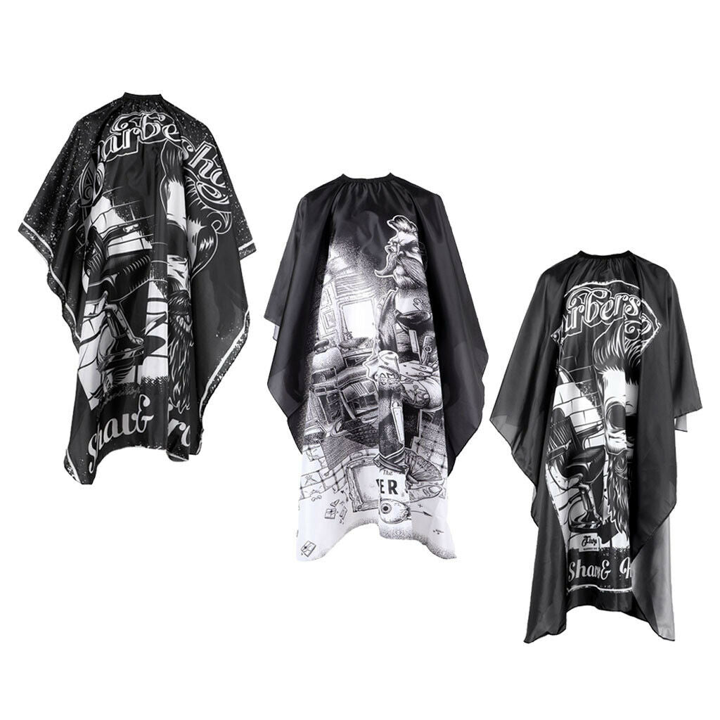 Pack of 3 Chic Waterproof Cutting Dye Coloring Shampoo Cape Gown Apron Cloth