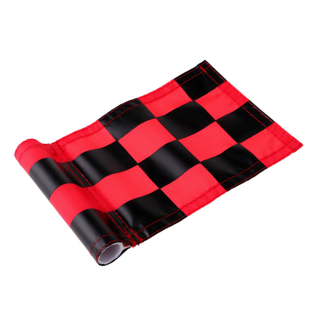 2X Golf Practicing Training Nylon Putting Green Chequered Flag  Red+Black