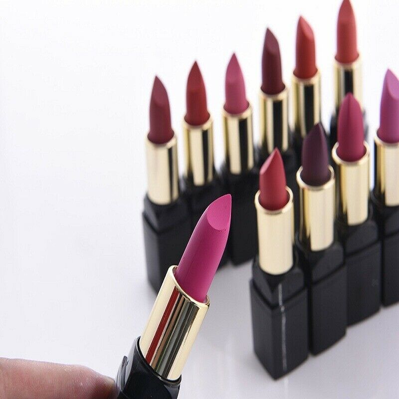 12pcs Matte Velvet Set Lip Gloss Waterproof Lip Gloss Cosmetic 12 Fashionable
