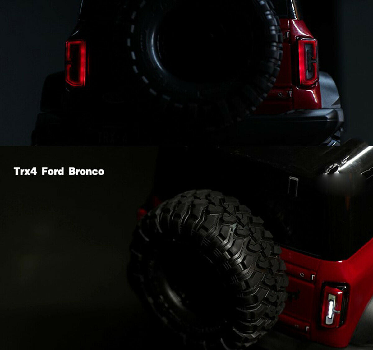 Front Rear Lamp Group LED Light System for 1/10 Traxxas TRX-4 2021 Ford Bronco