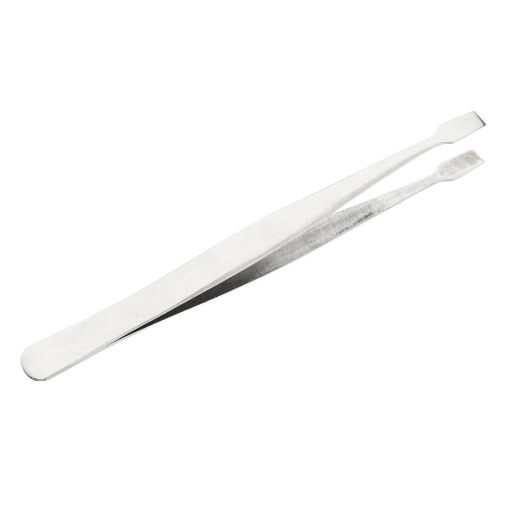 2x Round Spade Tip Tweezer Craft Jewelry Beauty Nail Art Hobby Picking Tool