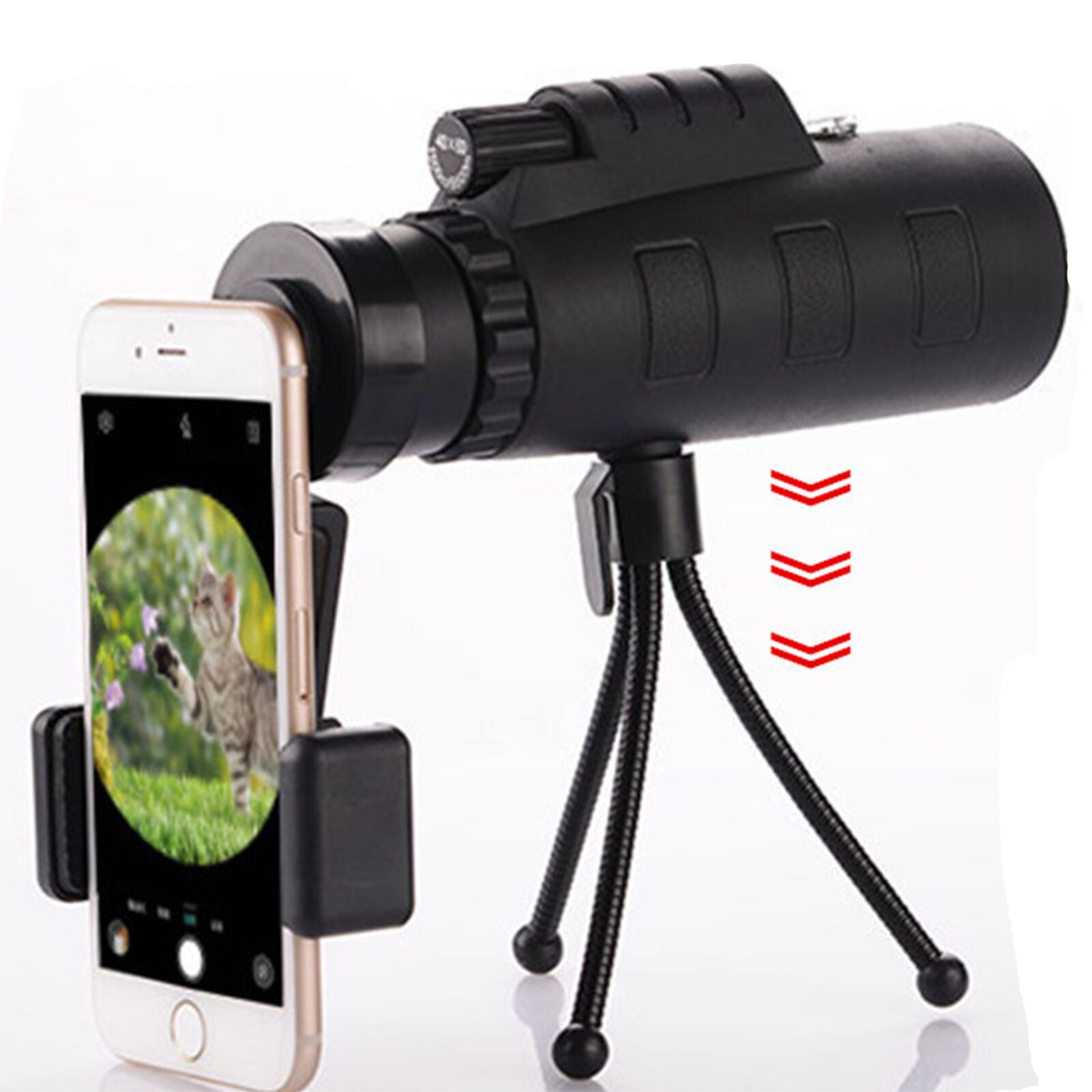 Night Vision 40x60 Travel HD Dual Focus Optical Prism Monocular Telescope F3Z4