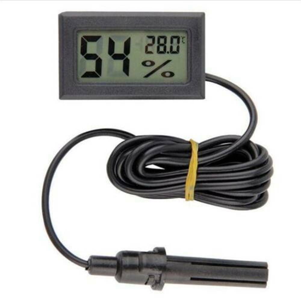 Digital LCD Thermometer Hygrometer Humidity Temperature Meter Indoor & Cable