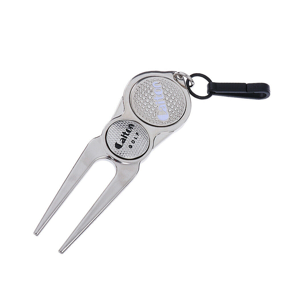 New Zinc Alloy Golf Pitch Mark Divot Repair Tool and Magnetic Ball Marker