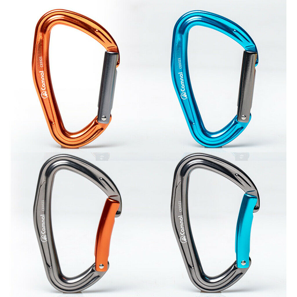 24KN Heavy Duty Caribeaners Rock Climbing Carabiner Clip Keyring Blue