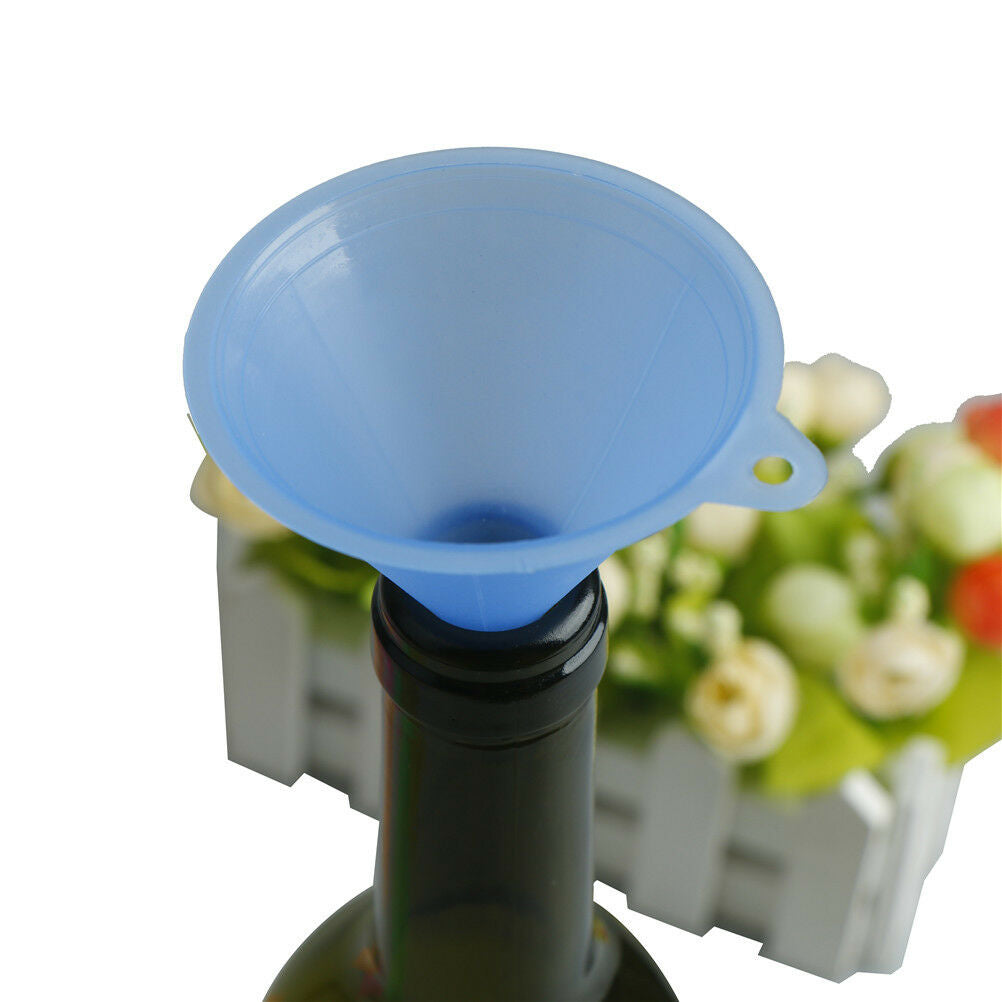 5x Colorful Plastic Funnel Small Medium Large Variety Liquid Oil Kitchen Set NBD