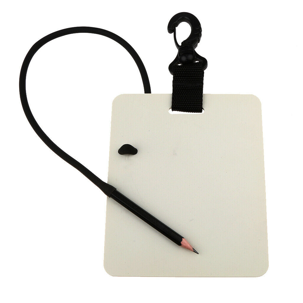 15.4x12.7cm underwater writing board with rotating clip and pencil for taking
