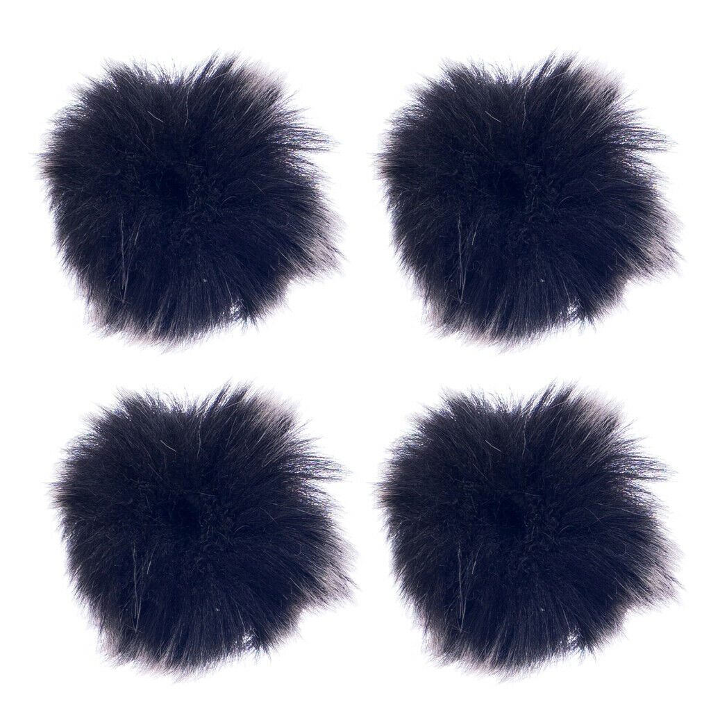 4Pcs Wind Muff Lapel Lavalier Mic Cover Removable Accessory for Outdoor