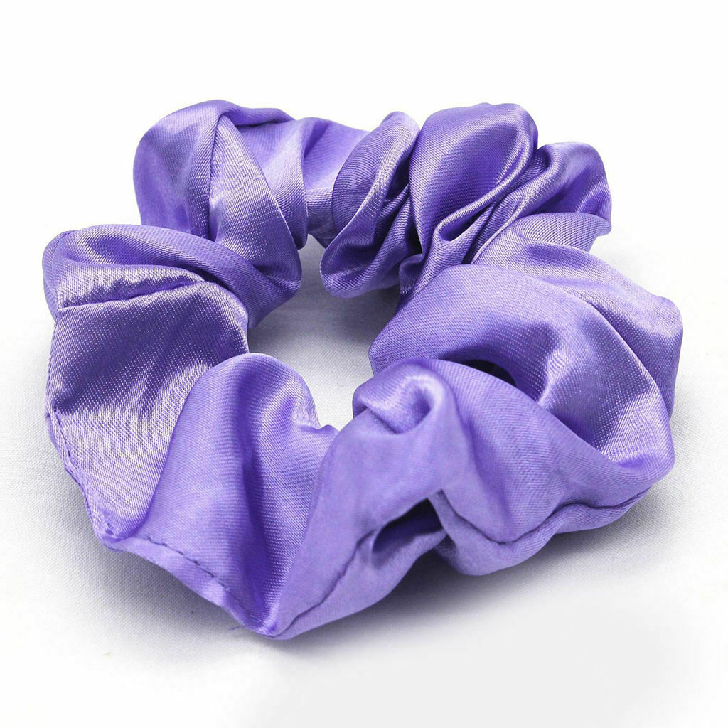Ladies Silk Satin Hair Ties Elastic Bands Hairbands Ponytail Holder 10x