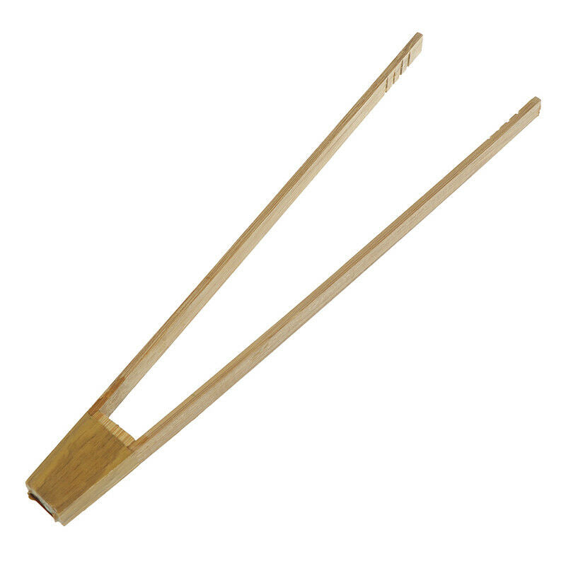 2pcs Bamboo Clip Cooking Kitchen Tongs Food BBQ Tool Steak Cake Wooden .l8