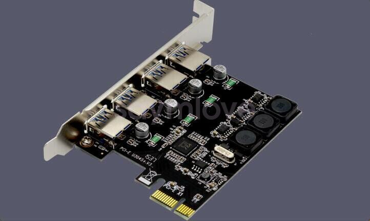 New Super-Speed PCI-E Pcie To 4 Port USB 3.0 t Expansion Card Board Win 7 Win10