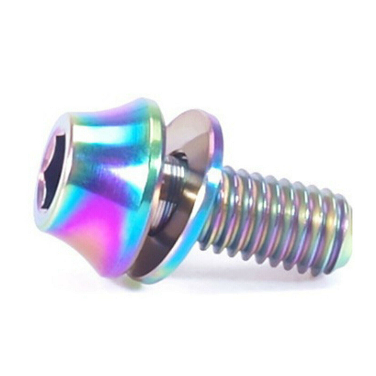 Bike Water Bottle Cage Bolts M5 Alloy Hex Socket Tapping Screws Colorful