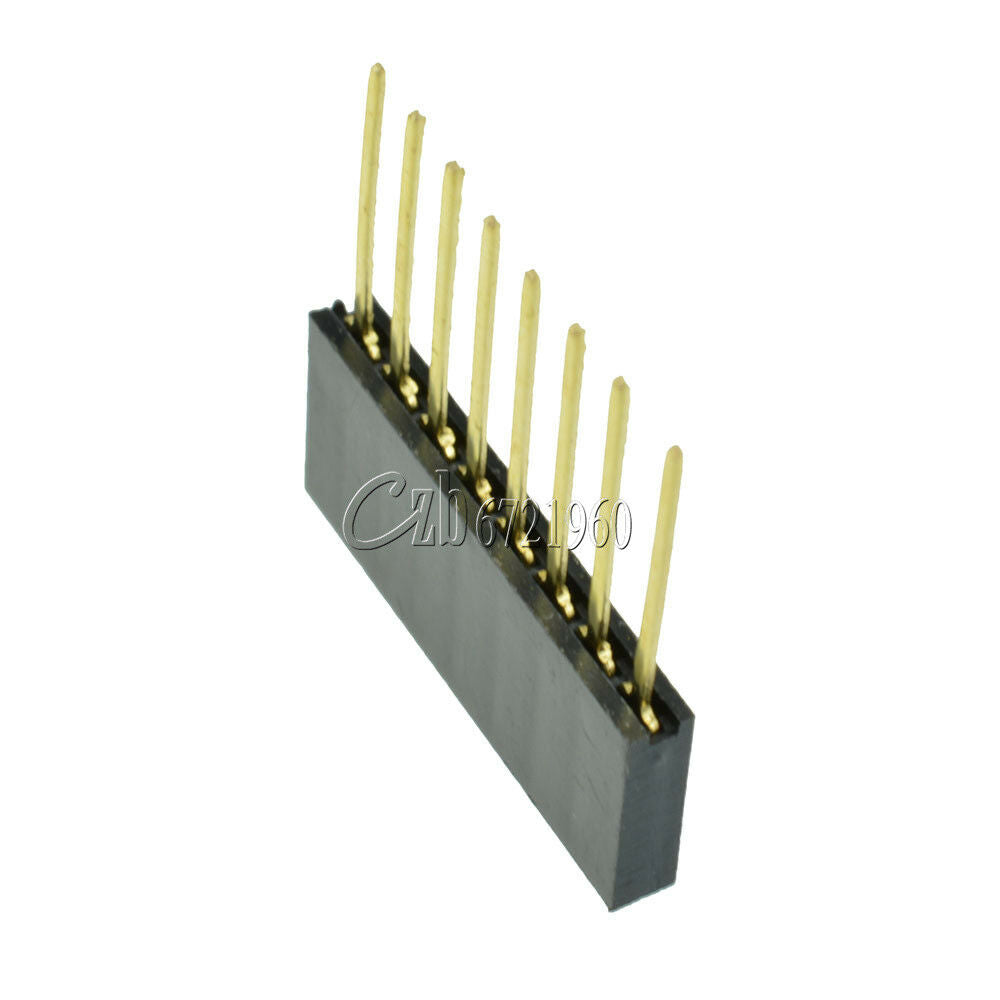 10pcs 8 Pin Single Row Stackable Shield Female Header 2.54mm Pitch for Arduino