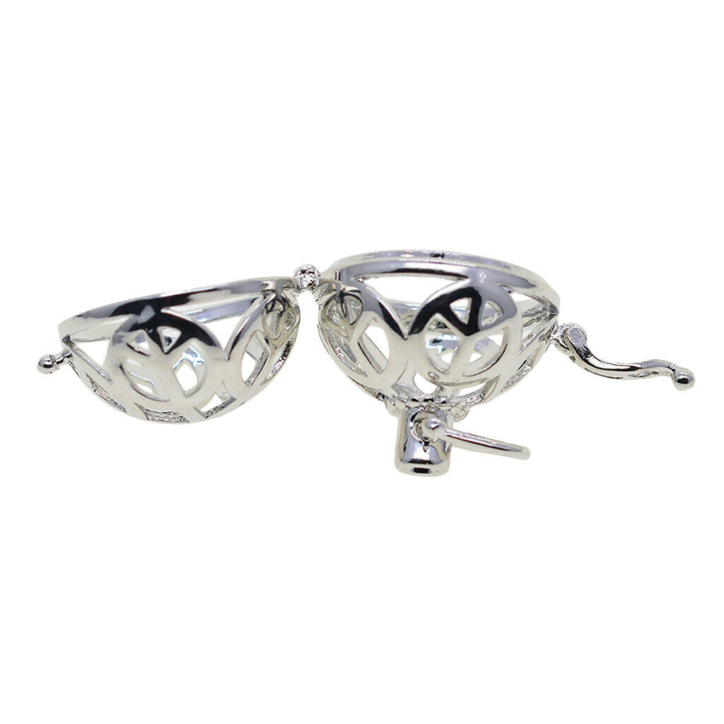Beads Cage Charms Locket Pendant Settings for DIY Necklace Peace