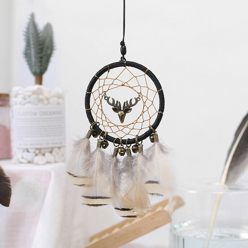 Mini Dream Catcher With Natural Feather Dreamcatcher Hanging Wind Chime