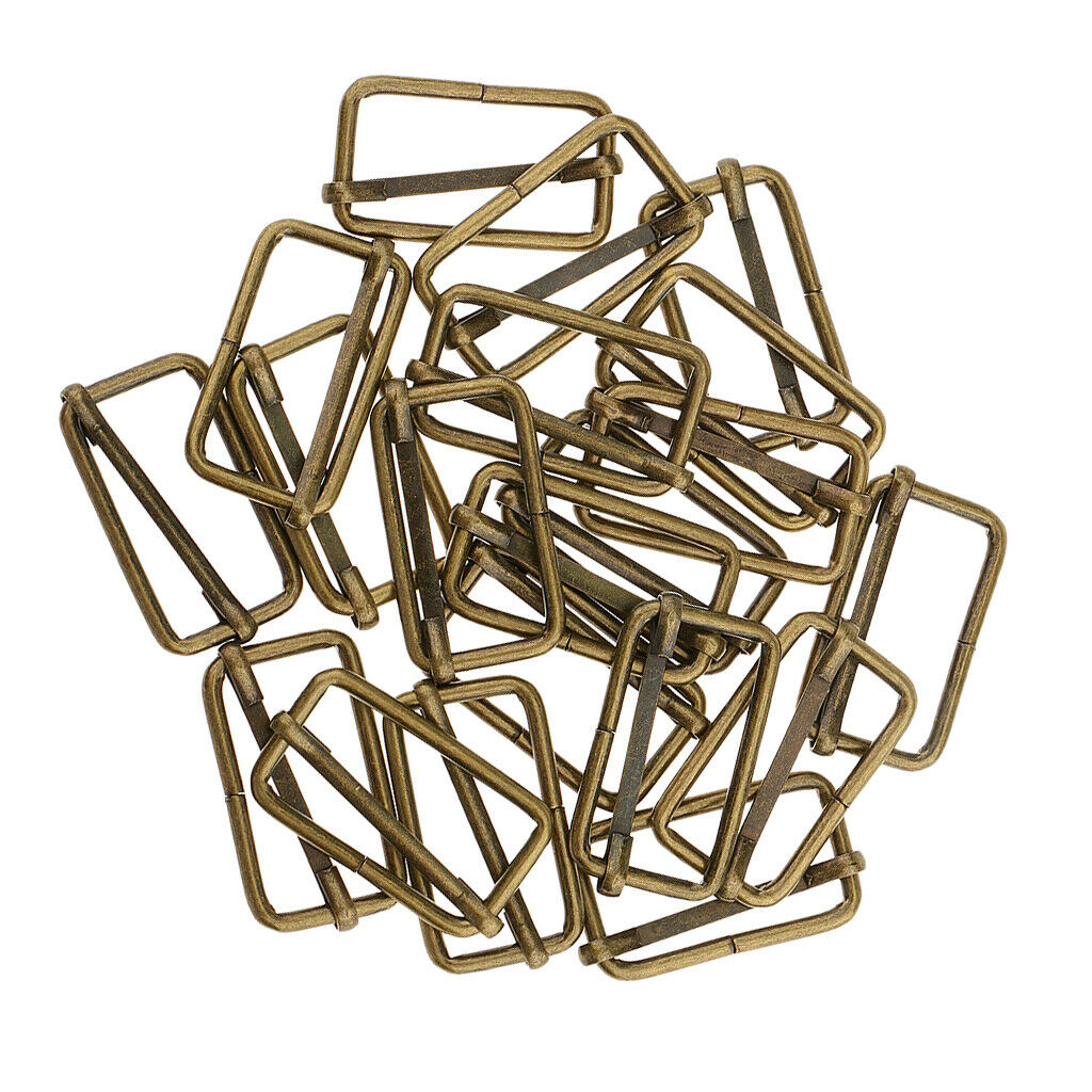 40pcs Metal Adjustable Buckles Square Bag