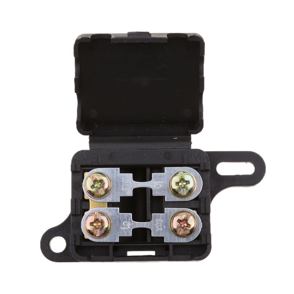 Automotive 2 Way ANG 50A Fuse Holder Bolt Fusebox Block Waterproof Case