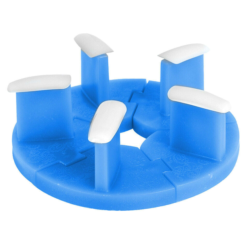 5Pcs  Nail Tips Round Removble Plastic Stand Set Salon Nail Art Display Holder