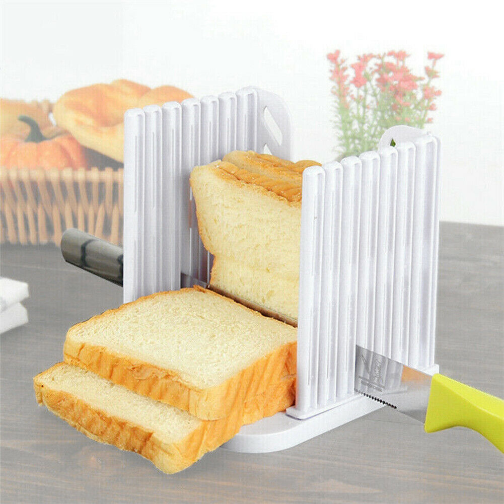 Bread Loaf Toast Sandwich Slicer Cutter Mold Maker Kitchen Guide Slicing Tool