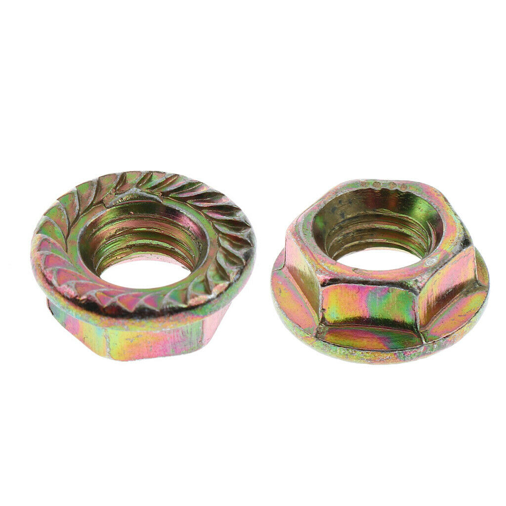 20 Pieces Carbon Steel Serrated Hex Flange Nut Hex Lock Nickel Plated 40M8