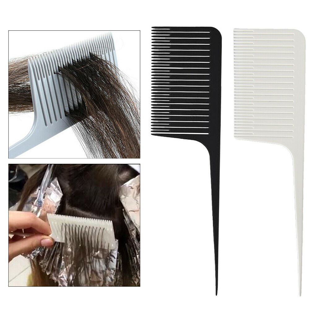 Black&White ABS Weave Highlighting Foiling Hair Comb Salon Styling Combs