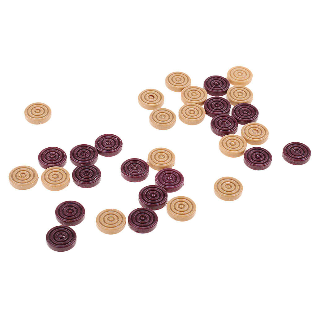 32pcs Round Backgammon Chess Pieces Replacement Board Game Accessory Set